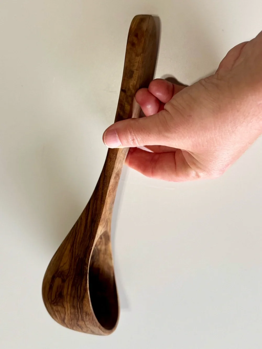 VINTAGE Old Hand-Carved Wooden Spoon Cooking Ladle
